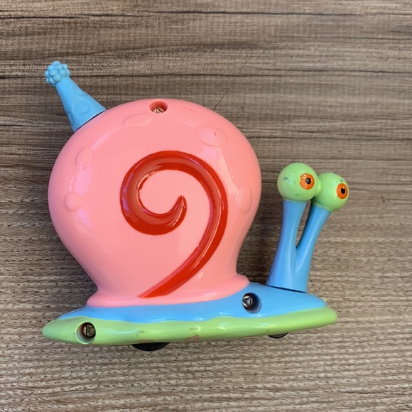 Gary The Snail SpongeBob Square Pants Cartoon Character push car Toy Viacom 2002 - Picture 6 of 6